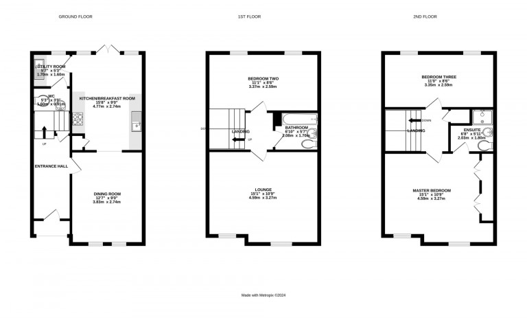 Floorplans For Goldfinch Crescent, Jennetts Park