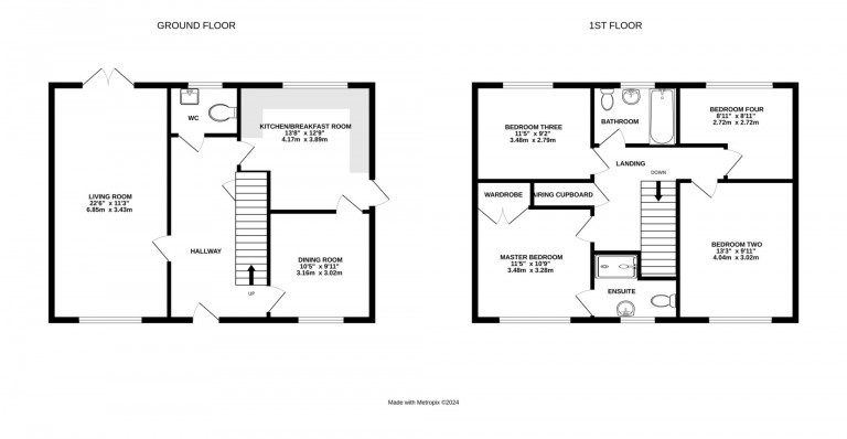 Floorplans For Redstart Croft, Bracknell