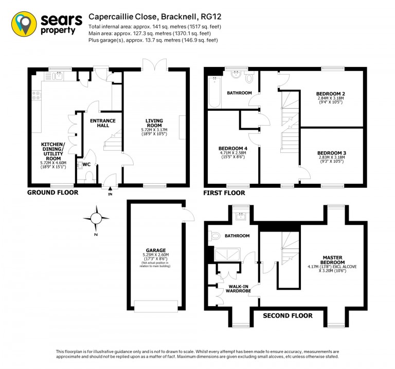 Floorplans For Capercaillie Close, Bracknell