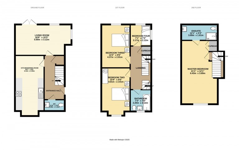 Floorplans For Webster Close, Bracknell