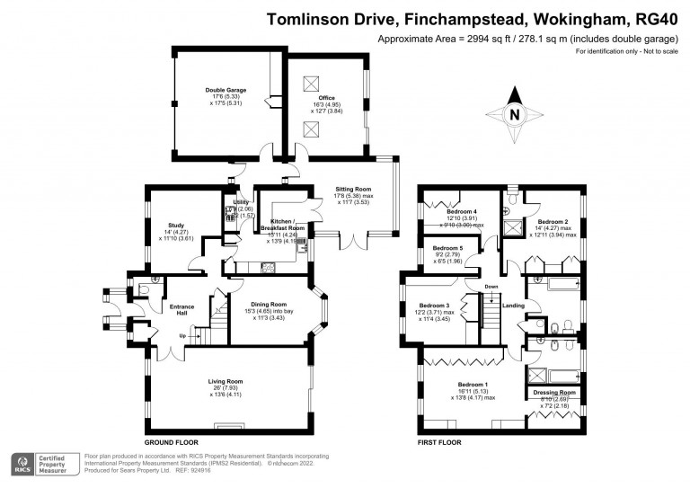 Floorplans For Tomlinson Drive, Finchampstead