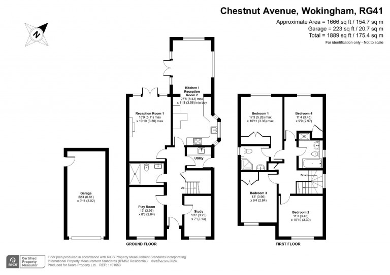 Floorplans For Chestnut Avenue, Wokingham