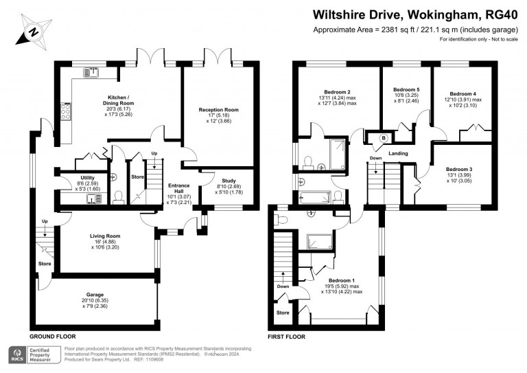 Floorplans For Wiltshire Drive, Wokingham