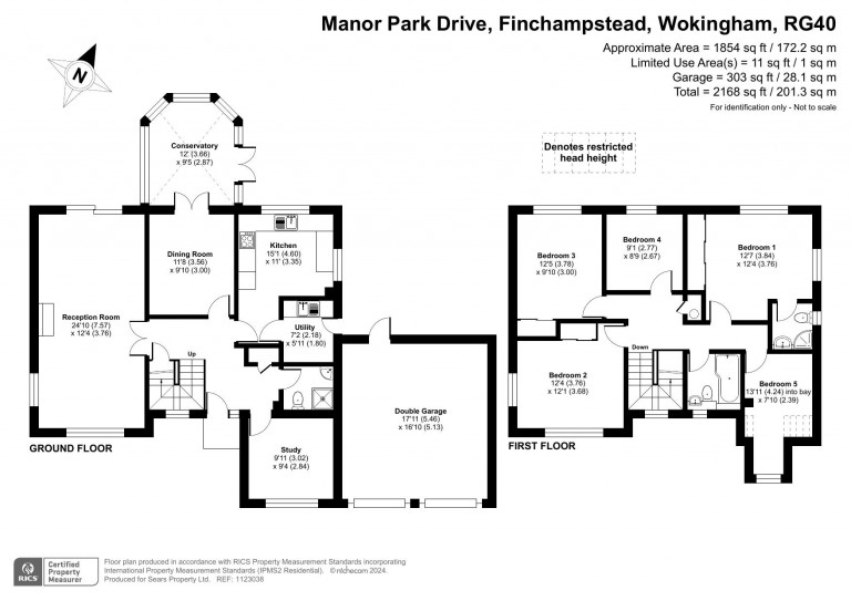 Floorplans For Manor Park Drive, Wokingham