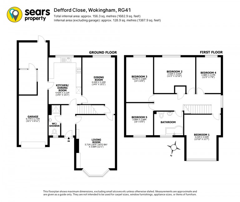 Floorplans For Defford Close, Wokingham