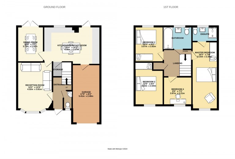 Floorplans For Riding Way, Wokingham