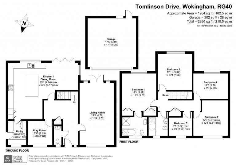 Floorplans For Tomlinson Drive, Finchampstead