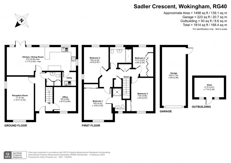 Floorplans For Sadler Crescent, Wokingham