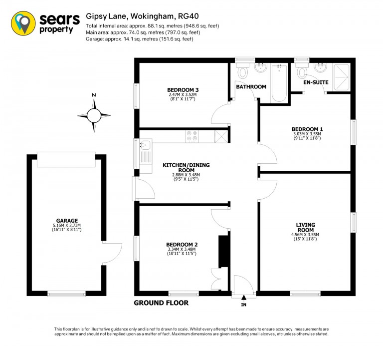 Floorplans For Gipsy Lane, Wokingham