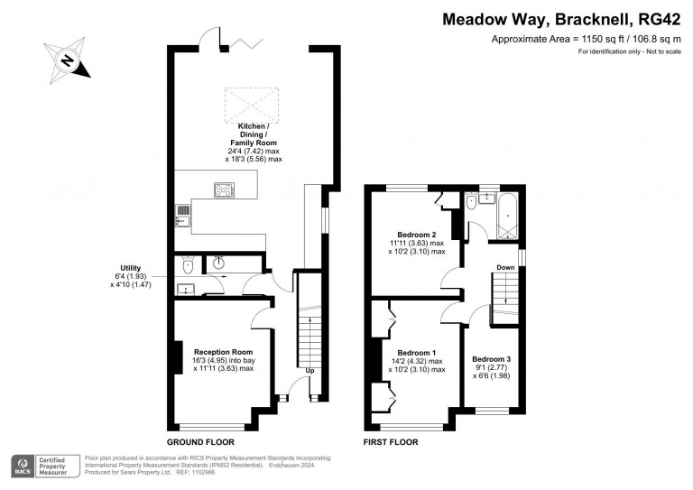 Floorplans For Meadow Way, Bracknell