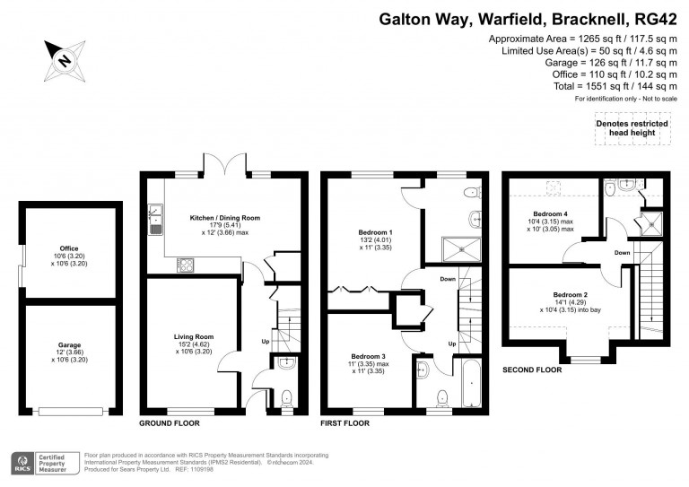 Floorplans For Galton Way, Warfield