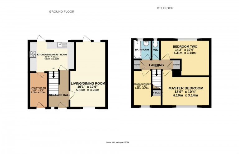 Floorplans For Dartmouth Close, Bracknell