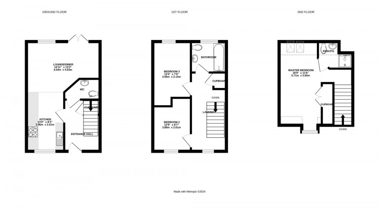 Floorplans For Merlin Way, Jennett`s Park